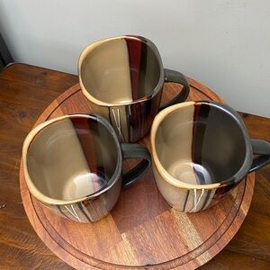 Bazaar Brown mugs (3) by HOME TRENDS